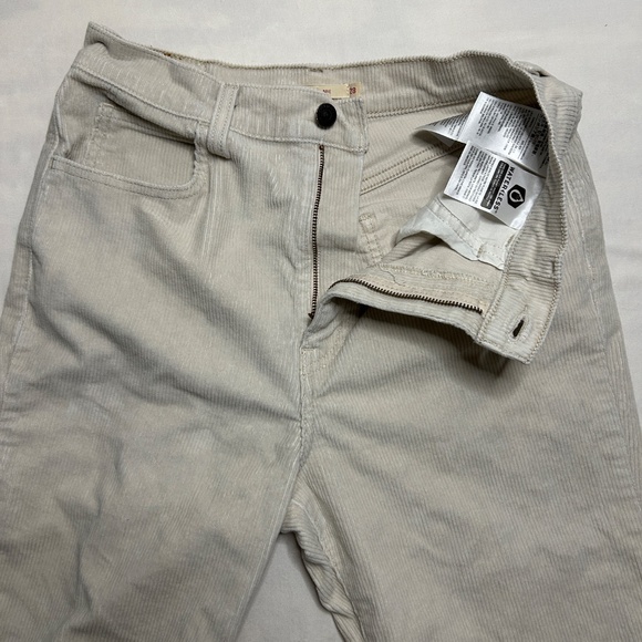 Levi’s Premium 70s High Flare Corduroy Pants Women’s 28 Ivory Cream High Waisted - Picture 3 of 14